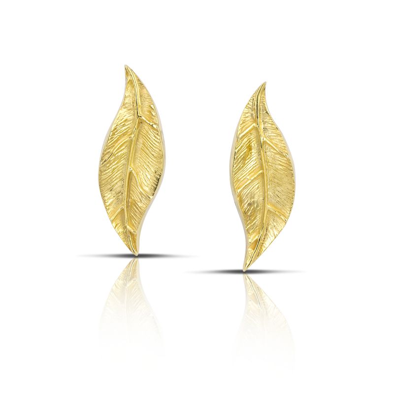 K18 gold earrings “Paeonia peregrina” – Ε11106 – Maramenos & Pateras